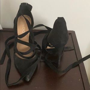 Aldo black Velvet Heels